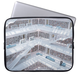 HOUSSE POUR ORDINATEUR PORTABLE PHOTOGRAPHIE DE BIBLIOTHÈQUE DE HAUTE AUGMENTATION