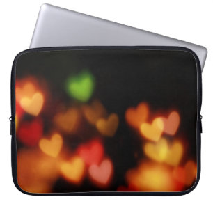 Housse Pour Ordinateur Portable Photographie de Hearts Bokeh