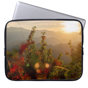 Housse Pour Ordinateur Portable Photographie de nature d'arbres verts surplombant
