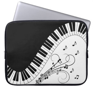 Housse Pour Ordinateur Portable Piano Keyboard Music Design