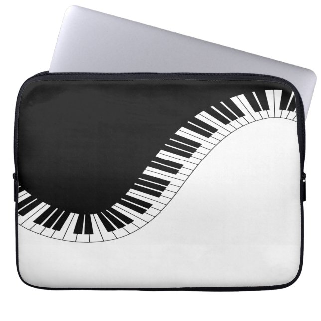 Housse Pour Ordinateur Portable Piano Keyboard Music Design (Devant)