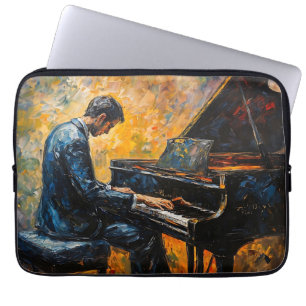 Housse Pour Ordinateur Portable Piano Player - Peinture à l'huile