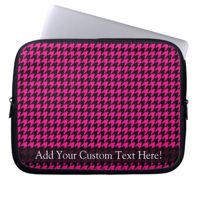 Housse Pour Ordinateur Portable Pied de fond rose/noir chaud (Devant)