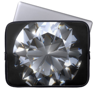 Housse Pour Ordinateur Portable Pierre de diamant : l'espace noir brille.