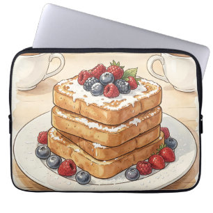 Housse Pour Ordinateur Portable Pile de pain perdu aux fruits rouges pour petit-dé