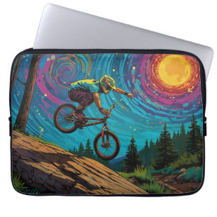 Housse Pour Ordinateur Portable Pilote BMX sur la pente de montagne