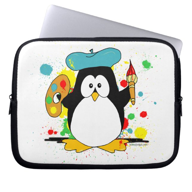 Housse Pour Ordinateur Portable Pingouin artistique (Devant)