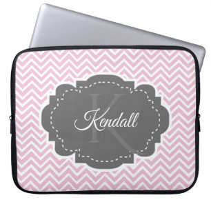 Housse Pour Ordinateur Portable Pink Chevron - Manches personnalisées pour ordinat