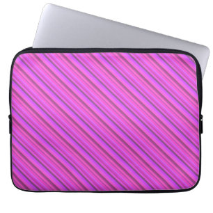 Housse Pour Ordinateur Portable Pink diagonal stripes