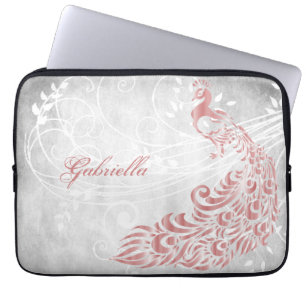 Housse Pour Ordinateur Portable Pink Peacock - Manches personnalisées pour ordinat