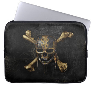 Housse Pour Ordinateur Portable Pirates du crâne des Caraïbes et des os croisés