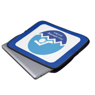Housse Pour Ordinateur Portable Pismming venin, swimmer on blue circle custom