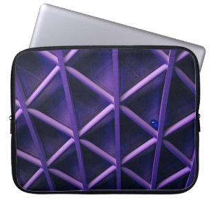 Housse Pour Ordinateur Portable Plafond violet avec motif croisé ; blu