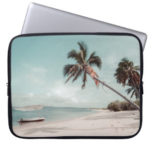 Housse Pour Ordinateur Portable Plage à côté du cocotier
