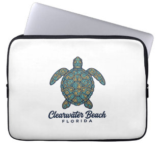 Housse Pour Ordinateur Portable Plage de Clearwater Floride Tortue de mer Concepti