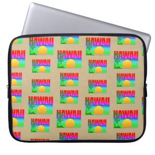 Housse Pour Ordinateur Portable Plage Retro Hawaii Sunset