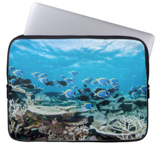 Housse Pour Ordinateur Portable Plages tropicales Esturgeon Parmi le corail