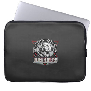 Housse Pour Ordinateur Portable Plans de Retriever doré Conception de badge de chi