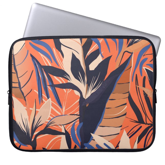 Housse Pour Ordinateur Portable Plantes de jungle exotique moderne motif d'illustr (Devant)