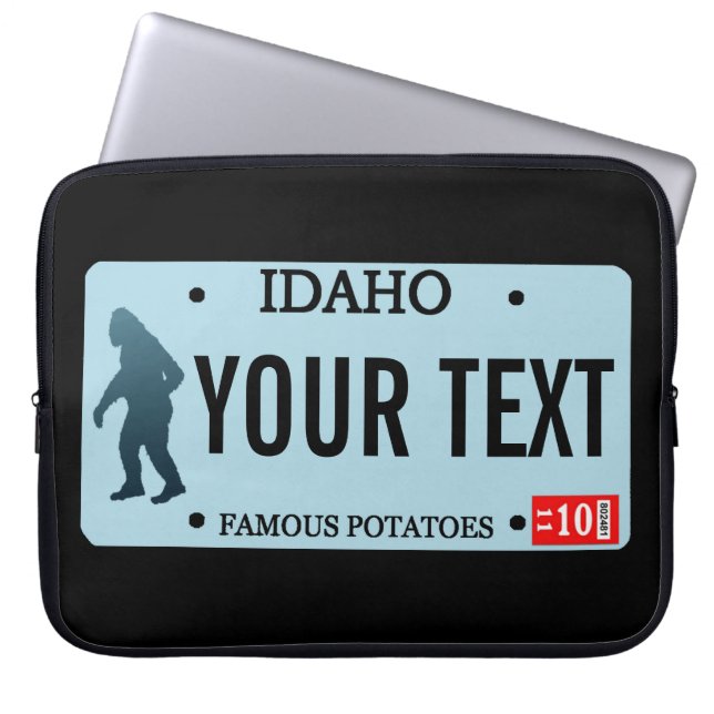 Housse Pour Ordinateur Portable Plaque de licence Idaho Sasquatch (Devant)