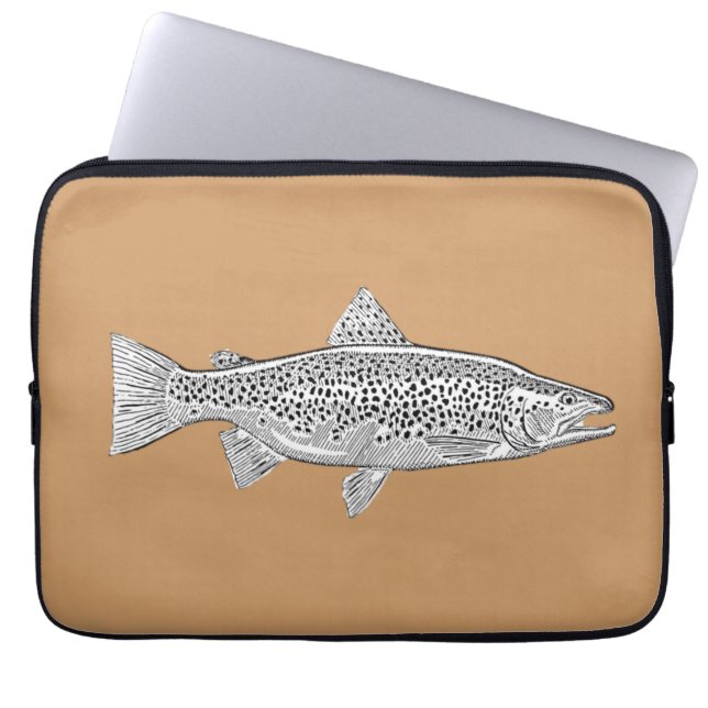 Housse Pour Ordinateur Portable Pochette en néoprène Truite Fario (Devant)