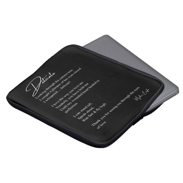 Housse Pour Ordinateur Portable Poème Poème Poésie Poésie Mur Art Poster Décor (Devant haut)