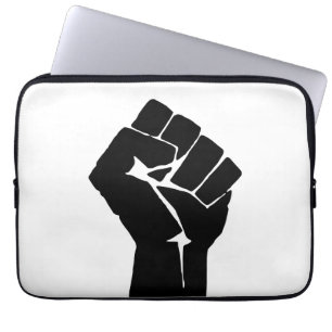 Housse Pour Ordinateur Portable Poing noir levé - Manifestation de résistance