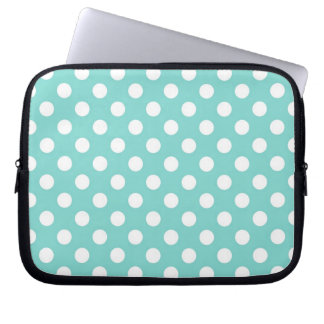 Housse Pour Ordinateur Portable Point Polka bleu