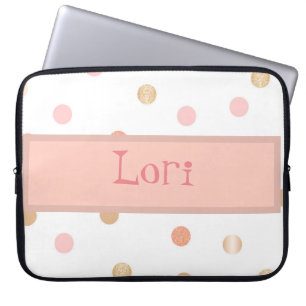 Housse Pour Ordinateur Portable Pointe rose et poche