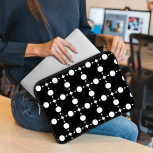 Housse Pour Ordinateur Portable Points blancs, motif à pois, points, pointillé