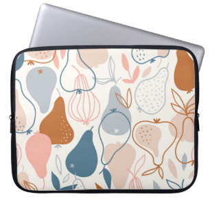 Housse Pour Ordinateur Portable Poire scandinave Imprimer : Motif de fruits Vintag