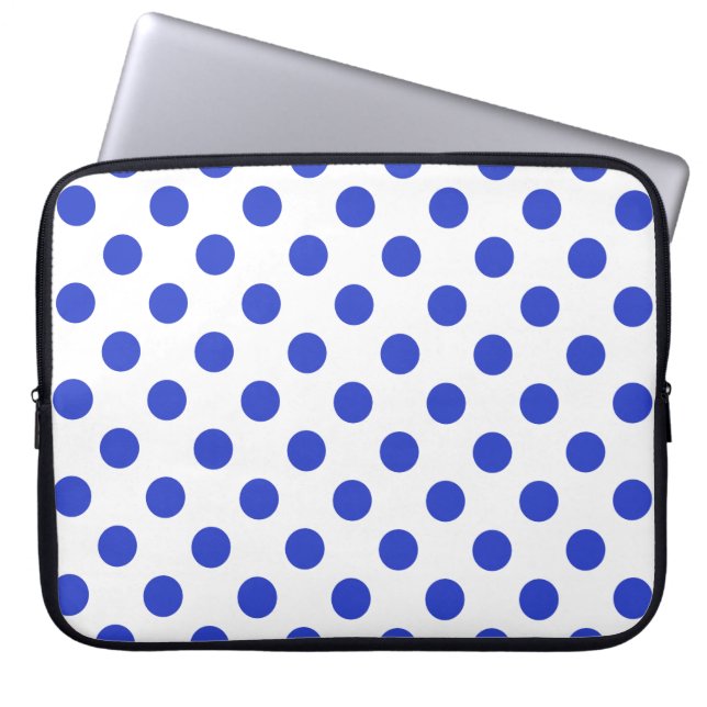 Housse Pour Ordinateur Portable Pois bleu royal (Devant)