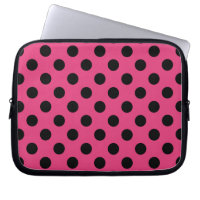 Pois noirs sur fuchsia