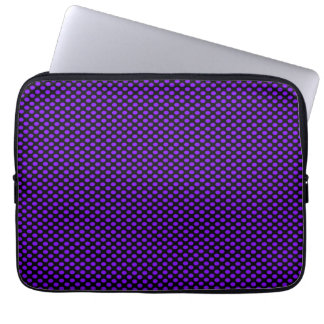 Housse Pour Ordinateur Portable Pois pourpre sur le noir