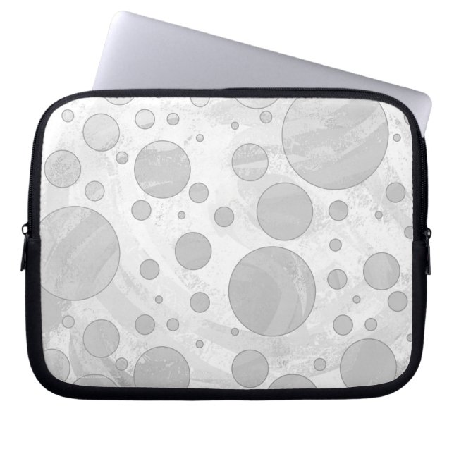 Housse Pour Ordinateur Portable Pois Rainy Sky Grey (Devant)