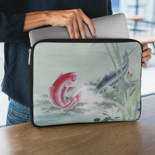 Housse Pour Ordinateur Portable Poisson Koi avec Lotus