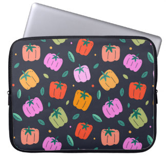 Housse Pour Ordinateur Portable Poivrons Bell Légumes tirés à la main