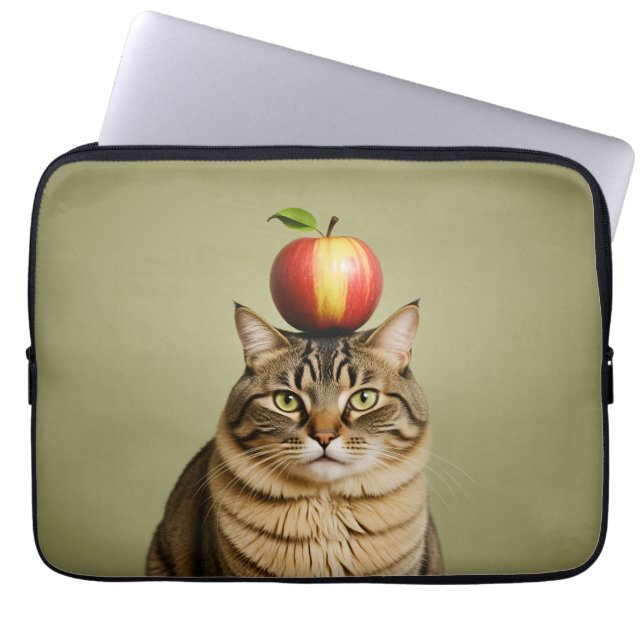 Housse Pour Ordinateur Portable Pomme de chat (Devant)