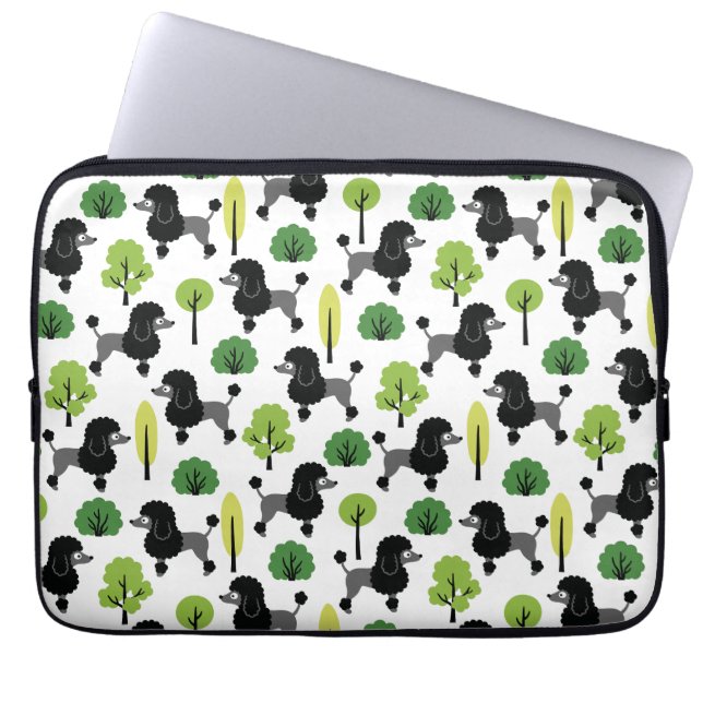 Housse Pour Ordinateur Portable Poodle dans le parc (Devant)