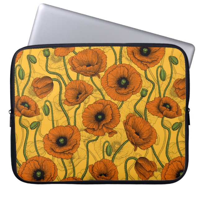 Housse Pour Ordinateur Portable Poppies orange (Devant)
