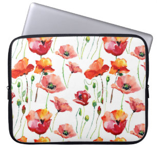 Housse Pour Ordinateur Portable Poppy Blossom : Simple Arrière - plan sans couture