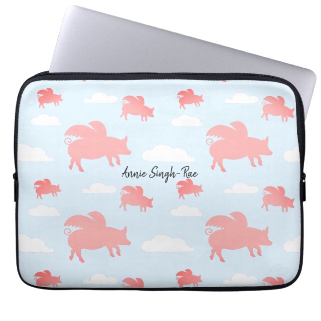 Housse Pour Ordinateur Portable Porcs volants lunaires l (Devant)