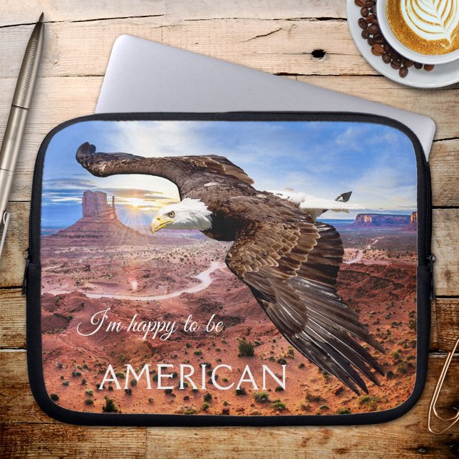 Housse Pour Ordinateur Portable Portable Bald Eagle Monument Valley (Créateur téléchargé)