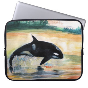 Housse Pour Ordinateur Portable Portable Orca Whale Neoprène 15 pouces