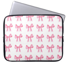 Porte-ordinateur portable Cute Pink Bow Neoprine 1
