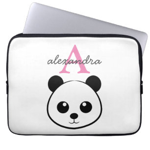 Housse Pour Ordinateur Portable Porte-panda coutume Monogramme