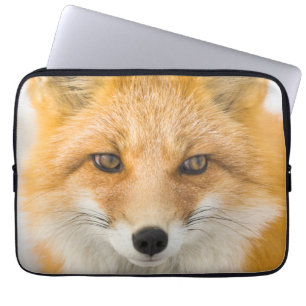 Housse Pour Ordinateur Portable Portrait de renard roux