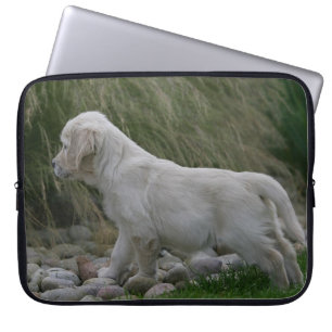 Housse Pour Ordinateur Portable Position de chiot de golden retriever