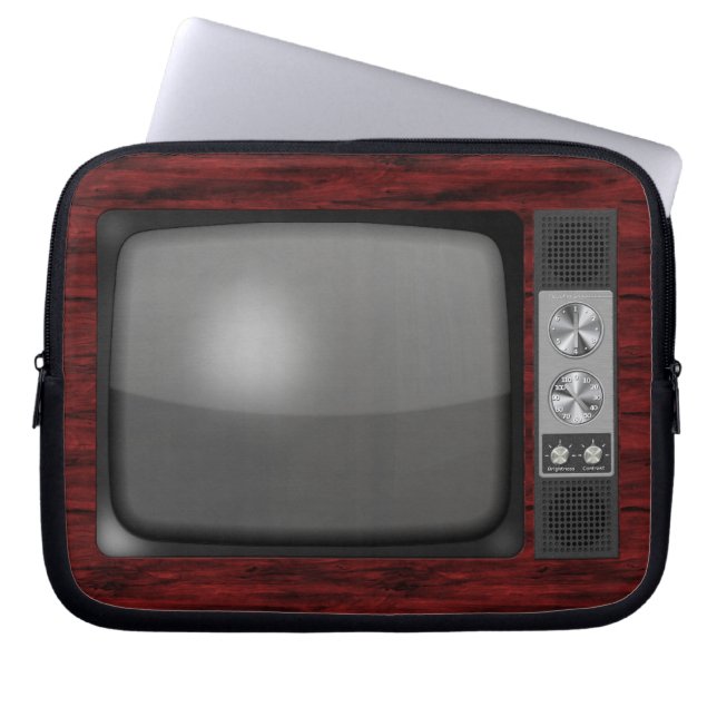 Housse Pour Ordinateur Portable Poste TV de rétro cru (Devant)