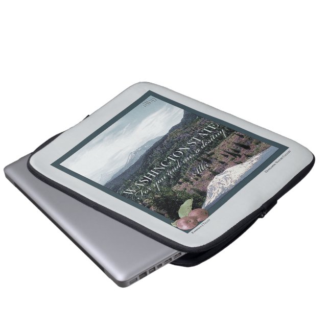 Housse Pour Ordinateur Portable Poster Art de l'État de Washington (Devant bas)